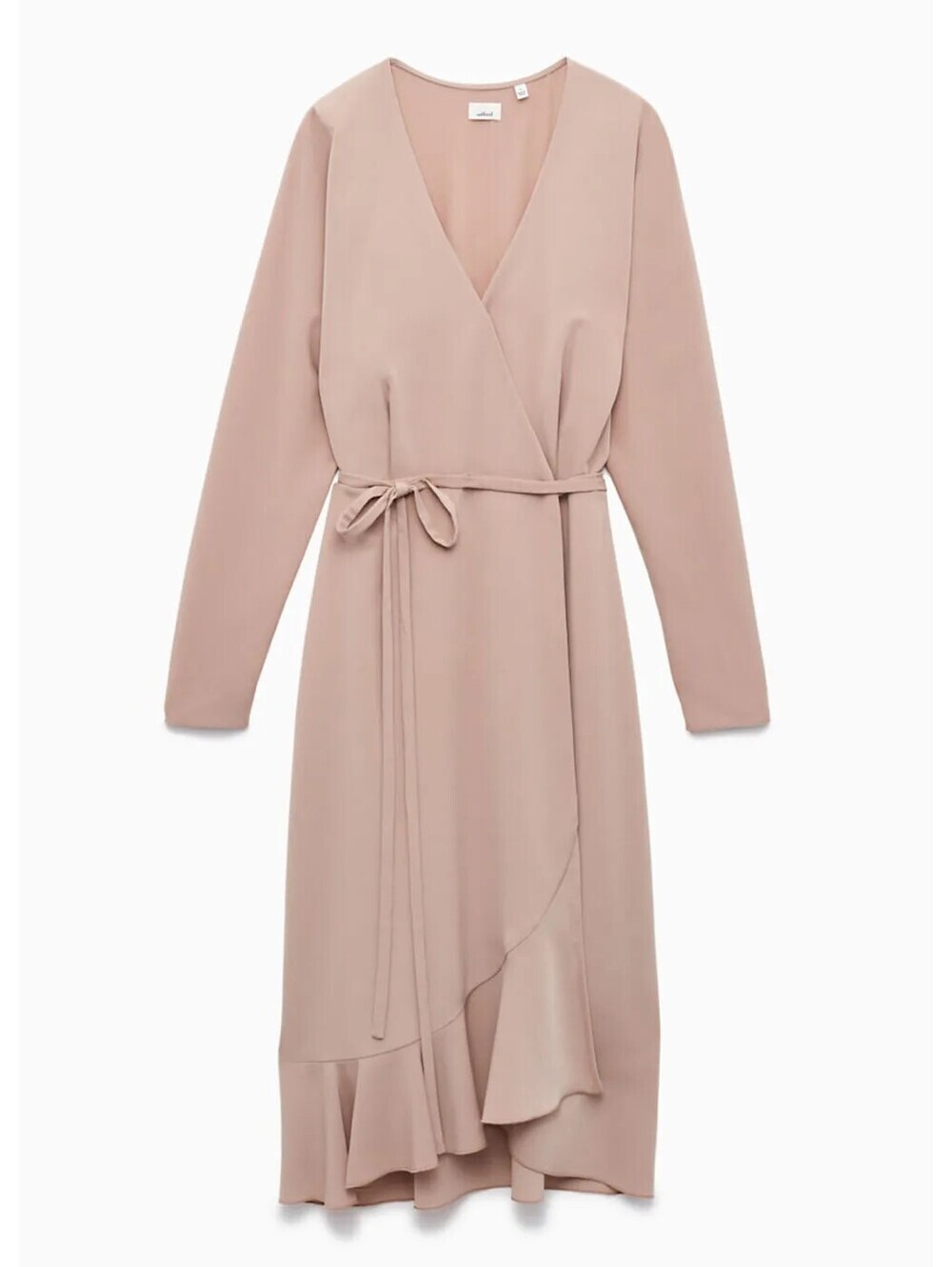 Aritzia WIlfred Nude Josie Wrap Dress - Size Large